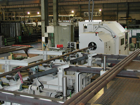 Tube threading line